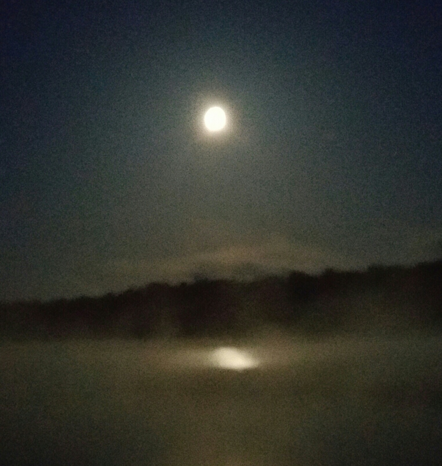 My moon over river